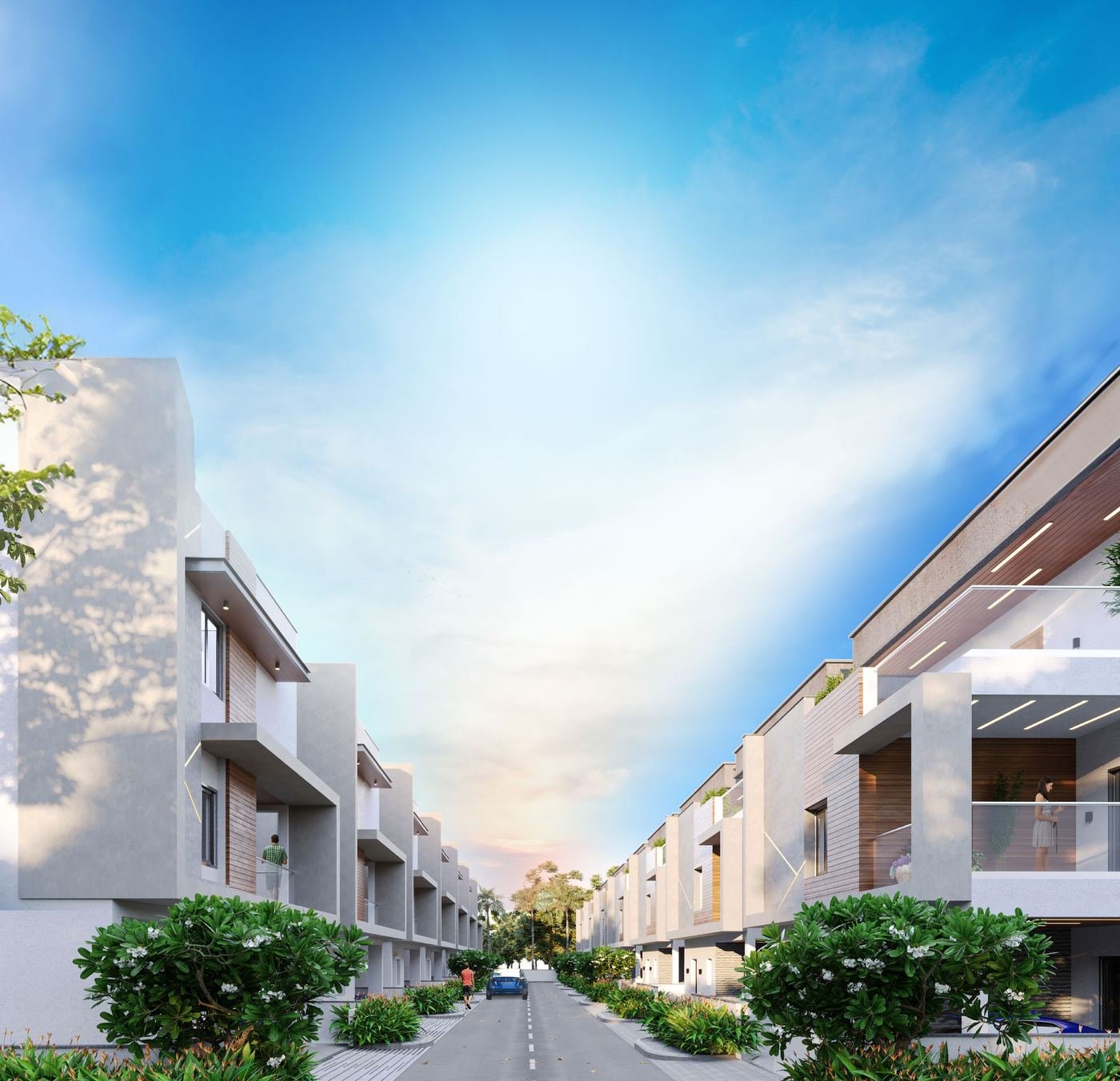 Street at Green Planet, a Greenstone Group residential project in Shadnagar (artist's impression)